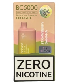 Elf Bar Vape Zero Nicotine - BC5000 - Strawberry Banana